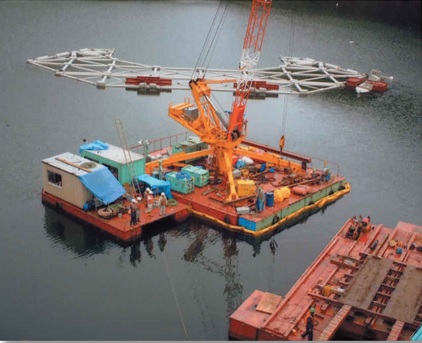 ブロック式台船