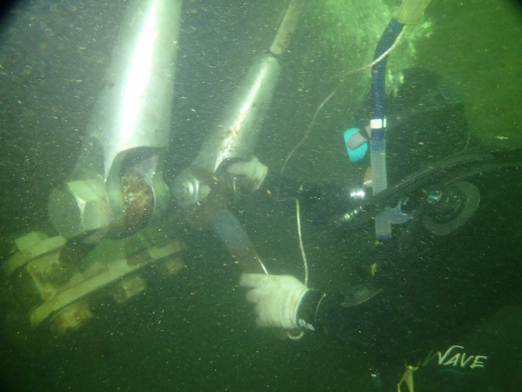 水中ワイヤーロープ点検